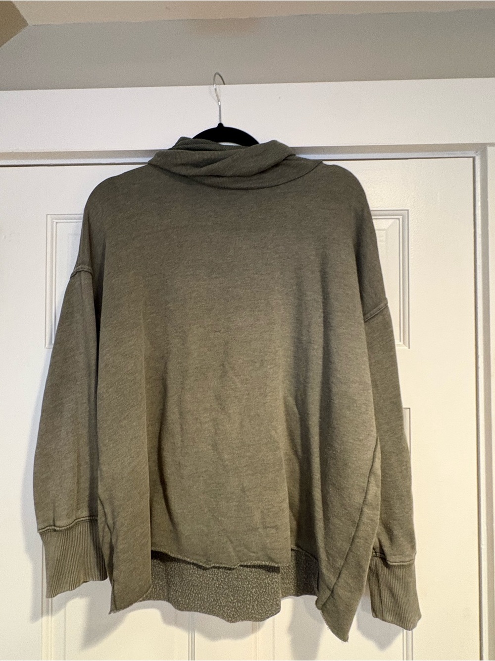 Aerie size medium.  Olive Green Lightweight Cowl Neck Sweater